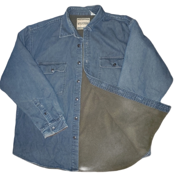 Wolverine Other - Authentic workwear Wolverine denim jean fleece shi